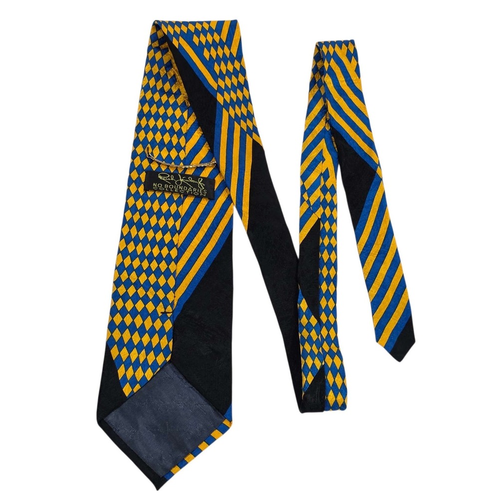 Rush‎ Limbaugh No Boundaries Collection Men's Necktie Blue Yellow Luxury Formal